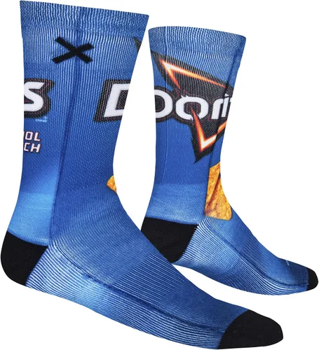 Vista 3 de Odd Sox, Calcetines divertidos para hombre, aperitivos de nachos, doritos, gueos, estampados Funyun
