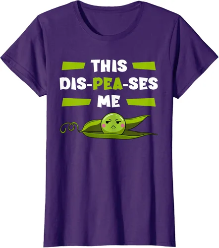 Vista 9 de Camiseta de semilla vegetariana de guisantes con flor de planta Dis-Peas-Ses Me, Negro