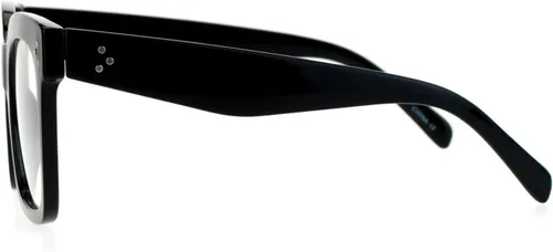Vista 4 de Lentes transparentes de gran tamaño Gafas de montura cuadrada gruesa Gafas de moda