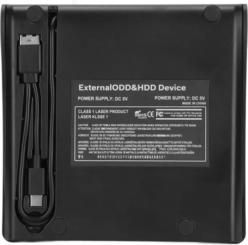 Vista 9 de Funda de unidad de DVD externa, USB3.0 tipo C caja de controlador externa compatible con 1.5Gbps SATA I/3.0Gb S SATA II, compatible con unidad SATA