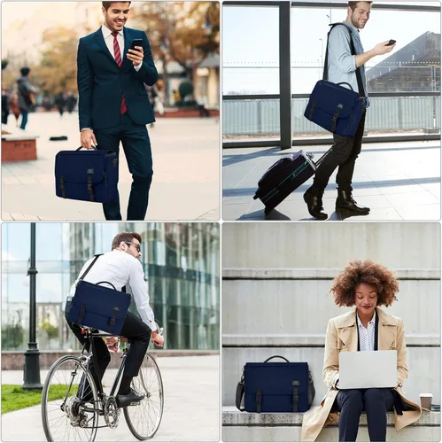 Vista 53 de MATEIN Bolsa tipo mensajero para hombres, mochila escolar para adolescentes, ligera de 17.3 pulgadas, maletín para laptop grande, bolsa cruzada