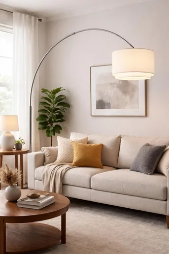 Vista 13 de SH Lighting - Lámpara de pie de arco ajustable de acero con base de mármol