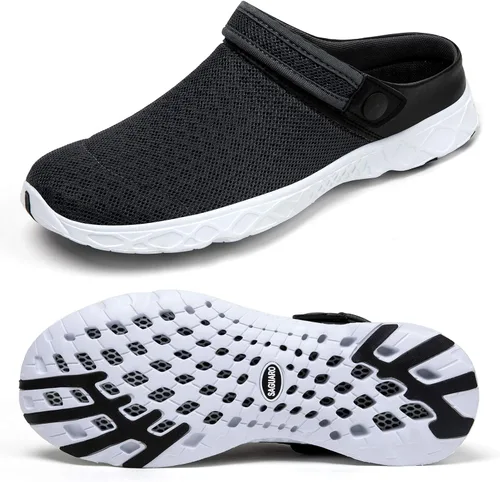 Vista 9 de SAGUARO - Zapatos de jardín de secado rápido para hombre y mujer, ligeros y transpirables. Zuecos de jardinería, sandalias de agua y malla
