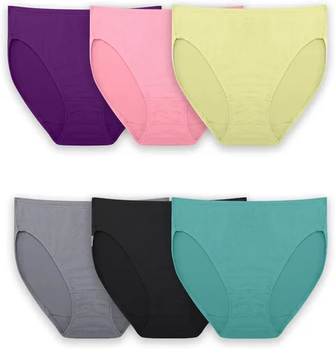 Vista 10 de Fruit of the Loom - Ropa interior transpirable de mujer, absorbe la humedad para mantenerte fresca y cómoda, disponible en talla extra grande