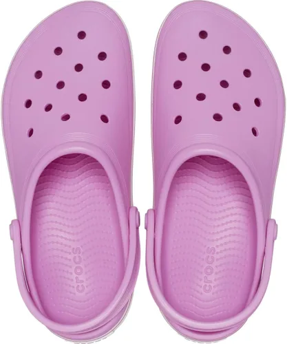 Vista 4 de Crocs Zuecos unisex para adultos con plataforma fuera de la cancha Rosa caramelo