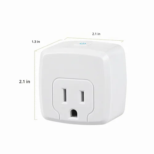Vista 7 de HBN Enchufe inteligente de 15 A, mini salida WiFi funciona con vida inteligente, 2.4 GHz, paquete de 4