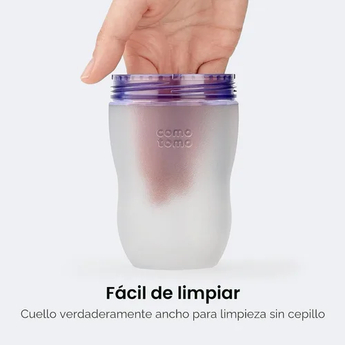 Vista 5 de Comotomo Biberón de silicona Gen 2 – Lanzamiento 2026 (8 onzas) – Biberón suave de cuello ancho para una alimentación cómoda con doble ventilación