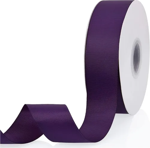 Vista 24 de Cinta de grogrén de doble cara de color liso azul bebé de 1-1/2 pulgadas x 50 yardas para envolver regalos, bodas, fiestas, manualidades, lazos
