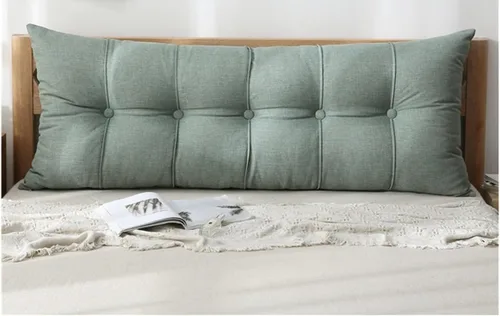 Vista 11 de XMAYODS Almohada para cabecero de lectura, almohada de reposo en cama, almohada de apoyo de posicionamiento del respaldo, relleno extra, lavable #1