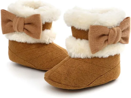 Vista 3 de Timatego Botas vaqueras con borlas para bebé, con cremallera lateral, antideslizantes, para bebés, bebés, para primer caminante, cálidos