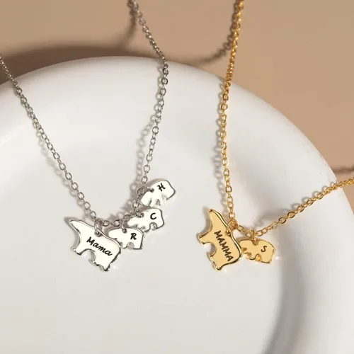Vista 6 de MignonandMignon Mothers Day Mama Bear and Baby Bear Necklace Gift for Women Mom - SMBN