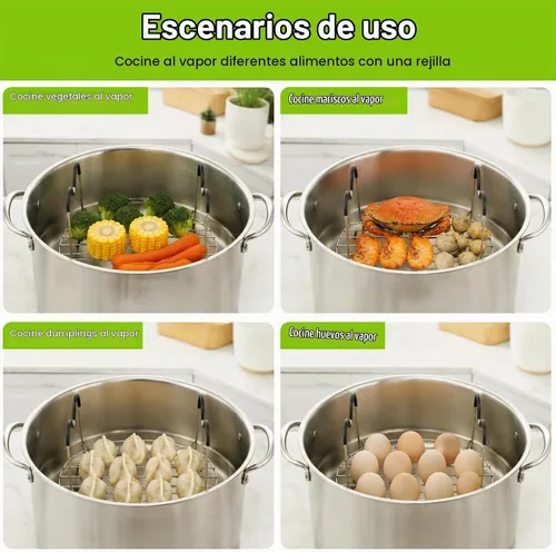 Vista 3 de Salvamanteles de vapor instantáneo con mango de silicona ondulado, 6 8