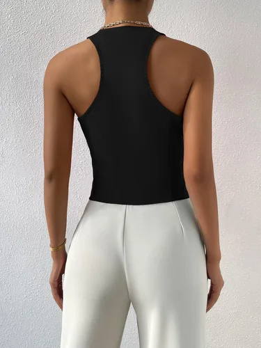 Vista 2 de Verdusa Chaleco sin mangas con cuello en V para mujer