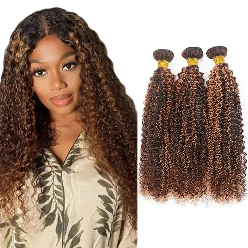 Vista 192 de 300g 1B27 Human Hair Bundles Honey Blonde Bundles Human Hair 10A Brazilian Virgin Remy Hair Extensions 8 10 12 Inch