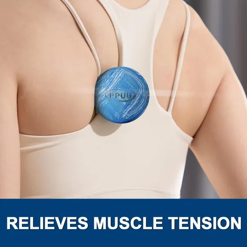 Vista 3 de Bola de lacrosse de masaje para liberación miofascial y de punto gatillo, nudos musculares, terapia de yoga, mejora la movilidad articular y alivia