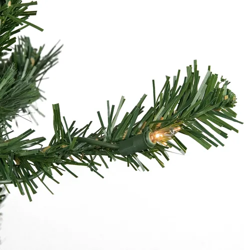 Vista 2 de Árbol de Navidad artificial de abeto Norfolk preiluminado de 7 pies, luces transparentes