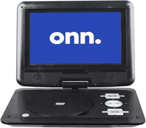 Vista 4 de Onn. Kit de reproductor de DVD/multimedia portátil de 10 pulgadas con batería de 5 horas, bono Redbox: 5 códigos de película de 1 noche incluidos