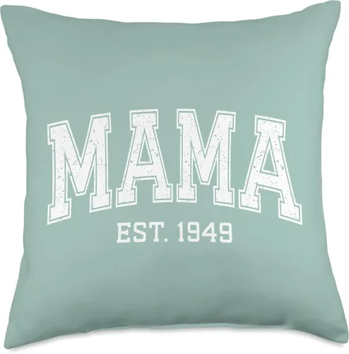 Vista 4 de Mama Est 1949 Custom Mom Personalized Mothers Day Customized Throw Pillow