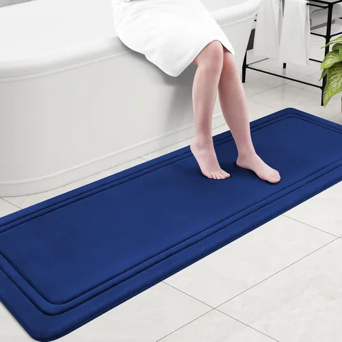 Vista 24 de Grandaily Alfombra de Baño de Espuma Viscoelástica 24x16, Ultra Suave, Antideslizante y Absorbente, Alfombras de Baño Lavables a Máquina y Secables