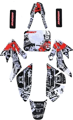Vista 4 de Kit de pegatinas de carenado de guardabarros de plástico blanco para CRF50 110 125cc Dirt Pit Bike