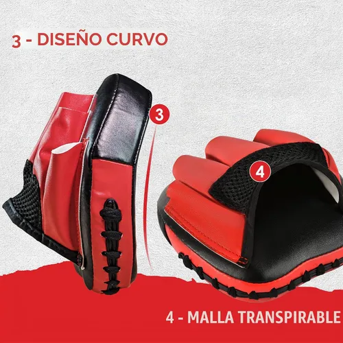 Vista 3 de MaxxMMA Manoplas de Enfoque Micro - Entrenamiento de Boxeo MMA, Fitness, Kickboxing, Muay Thai