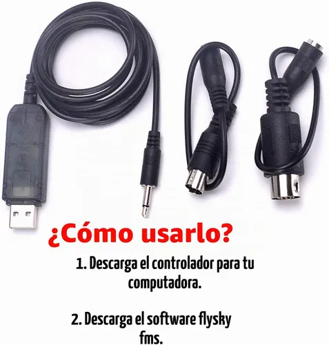 Vista 3 de Flysky Simulador de vuelo SM100 RC Flight Simulator Flysky Flight Simulator Cable para Flysky i6 i4 TH9X T6 T4B GT3 GT2 Adaptador de control remoto