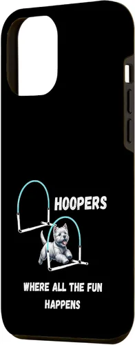 Vista 2 de iPhone 14 Pro Max Dog Agility - Dog Hoopers - toda la diversión pasa con Westie Case