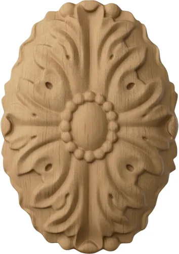 Vista 11 de Ekena Millwork ROS02X04ASAL Roseta ovalada Ashford, 1 7/8 pulgadas de ancho x 2 3/4 pulgadas de alto x 1/2 "P, aliso Alder