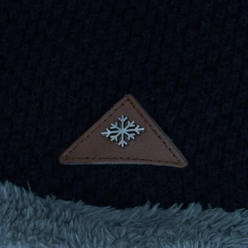 Vista 5 de Gorro de invierno para hombre y mujer, gorro de punto grande con forro polar grueso para uso diario