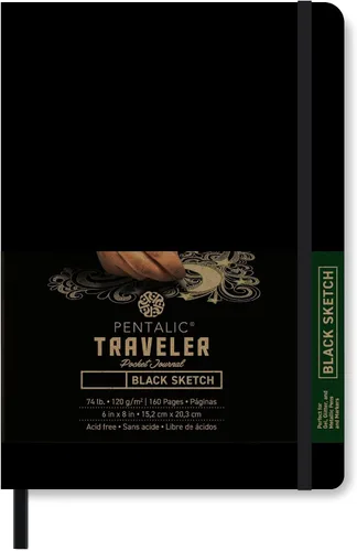 Vista 2 de Cuaderno de bocetos Travelers Dot Grid Pentalic Art, libre de ácidos