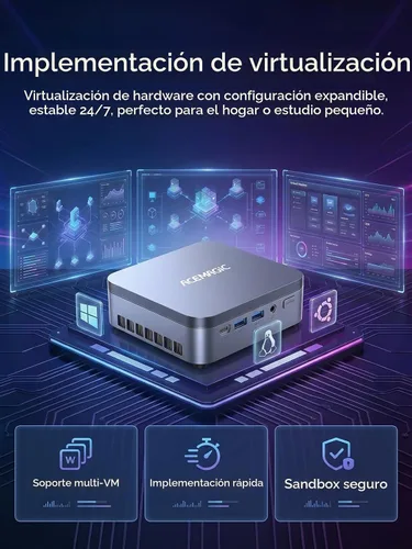 Vista 6 de ACEMAGIC M5 Mini PC Intel Core i7-14650HX 16GB DDR4 1TB HX Procesador Class