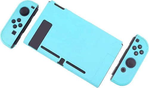 Vista 8 de eXtremeRate PlayVital Back Cover for Nintendo Switch Console NS Joycon Handheld Separable Protector Hard Shell Soft Touch Dockable Protective Case