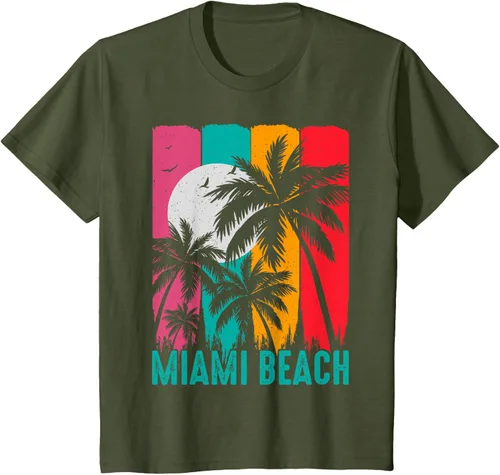 Vista 12 de Camiseta Miami Beach, Negro, S