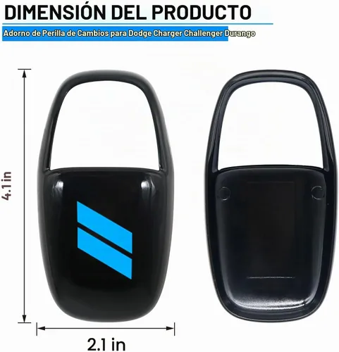 Vista 5 de Cubierta de cabeza de perilla de cambio de marcha para accesorios Dodge Charger 2015-2023 Challenger 2015-2024 Durango 2016-2026, inserción