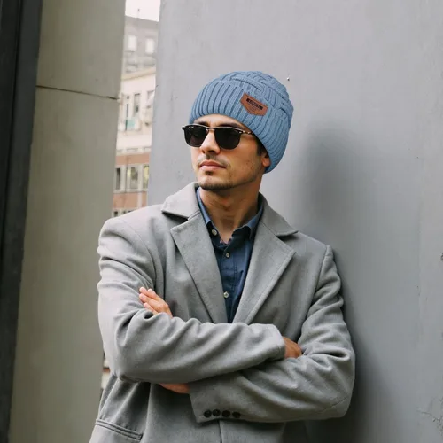 Vista 117 de Loritta Gorro de invierno cálido de punto grueso y holgado para hombre