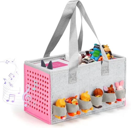 Vista 9 de Estuche de transporte para Toniebox Bolsa de viaje para Tonies Starter Set y reproductor de audio, bolsas portátiles de tela de fieltro