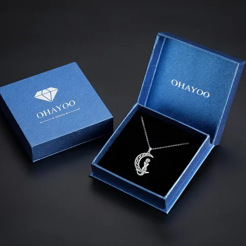 Vista 7 de OHAYOO Collar de tortugadelfínelefantecolibrísirena, collar de plata esterlina, colgante de animales, joyería de animales para mujeres amantes