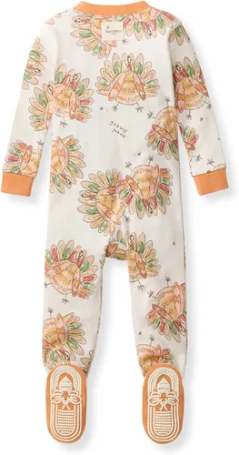 Vista 73 de Burt's Bees Baby Pijama para bebé niña, 100% algodón orgánico, pijama de una pieza, overol diagonal con cremallera, ajuste cómodo