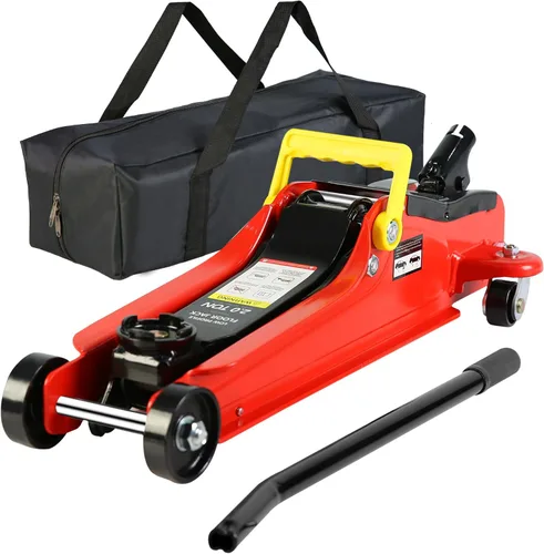 Vista 10 de LKTART Gato hidráulico de piso de 2 toneladas de bajo perfil para automóvil con rango de elevación de pistón único 3.3"-15.2
