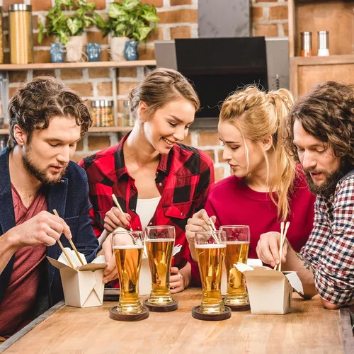 Vista 4 de Posavasos de madera para bebidas - Juego de posavasos de madera natural para vasos de bebida, protección de mesa para cualquier tipo de mesa, juego
