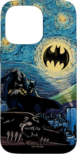 Vista 21 de DC Comics Batman Starry Night Style Painting Case para iPhone 17
