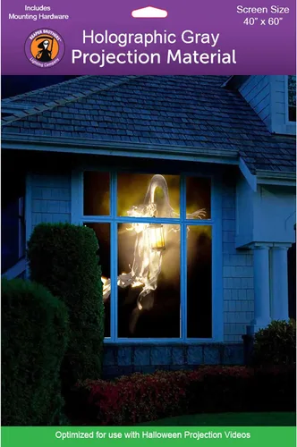Vista 9 de Pantalla de proyección trasera holográfica con accesorios de montaje para proyectar videos de Halloween (5 x 9 pies y 40 x 60 pulgadas)
