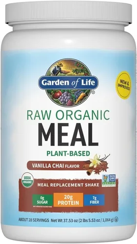 Vista 2 de Garden of Life Paquete de proteína vegana orgánica cruda en polvo, vainilla chai y chocolate, 28 porciones cada una