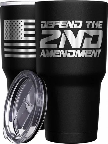 Vista 46 de We The People Holsters - Vaso térmico de 30 onzas, 0% Liberal, Negro