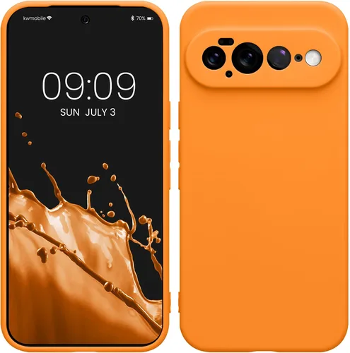 Vista 119 de kwmobile Funda compatible con Google Pixel 9 - Funda protectora delgada de TPU para teléfono - Acabado mate suave - Piedra antigua
