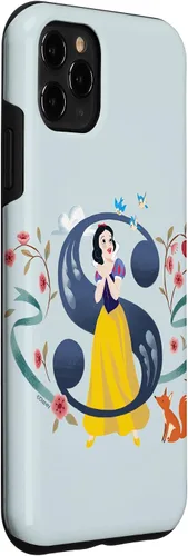 Vista 3 de iPhone 11 Pro Max Disney Princess Alphabet Monogram Letter S para funda blanca nieve