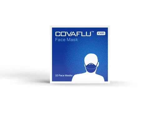 Vista 6 de Covaflu Mascarillas KN95, color blanco, paquete de 10 unidades, mascarillas KN95 para adultos, mascarillas desechables para uso diario y viajes