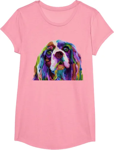 Vista 47 de Camiseta con diseño de Cocker Spaniel de arte pop para dueños de perros, Negro, S
