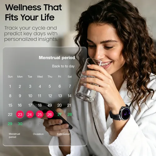 Vista 9 de TOZO S8 AMOLED Smart Watch for Women Men, Fitness Tracker with Bluetooth Calling & Notifications, 3ATM Waterproof, Sleep & Stress Tracking, 100+