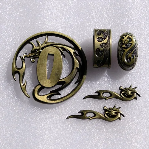 Vista 54 de Espada samurái japonesa KOSHIRAE – TSUBA FUCHI KASHIRA MENUKI 68-100